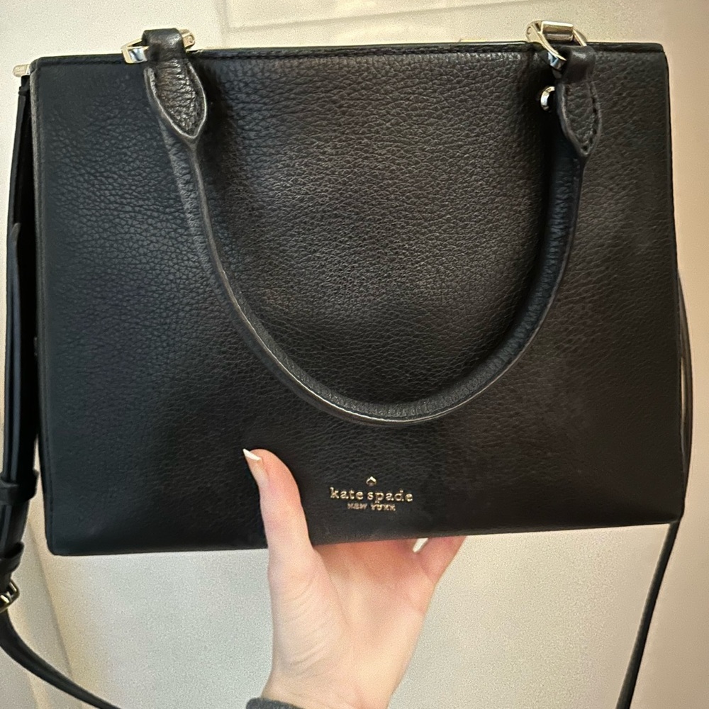Kate Spade Black Shoulder Bag with Structured Design